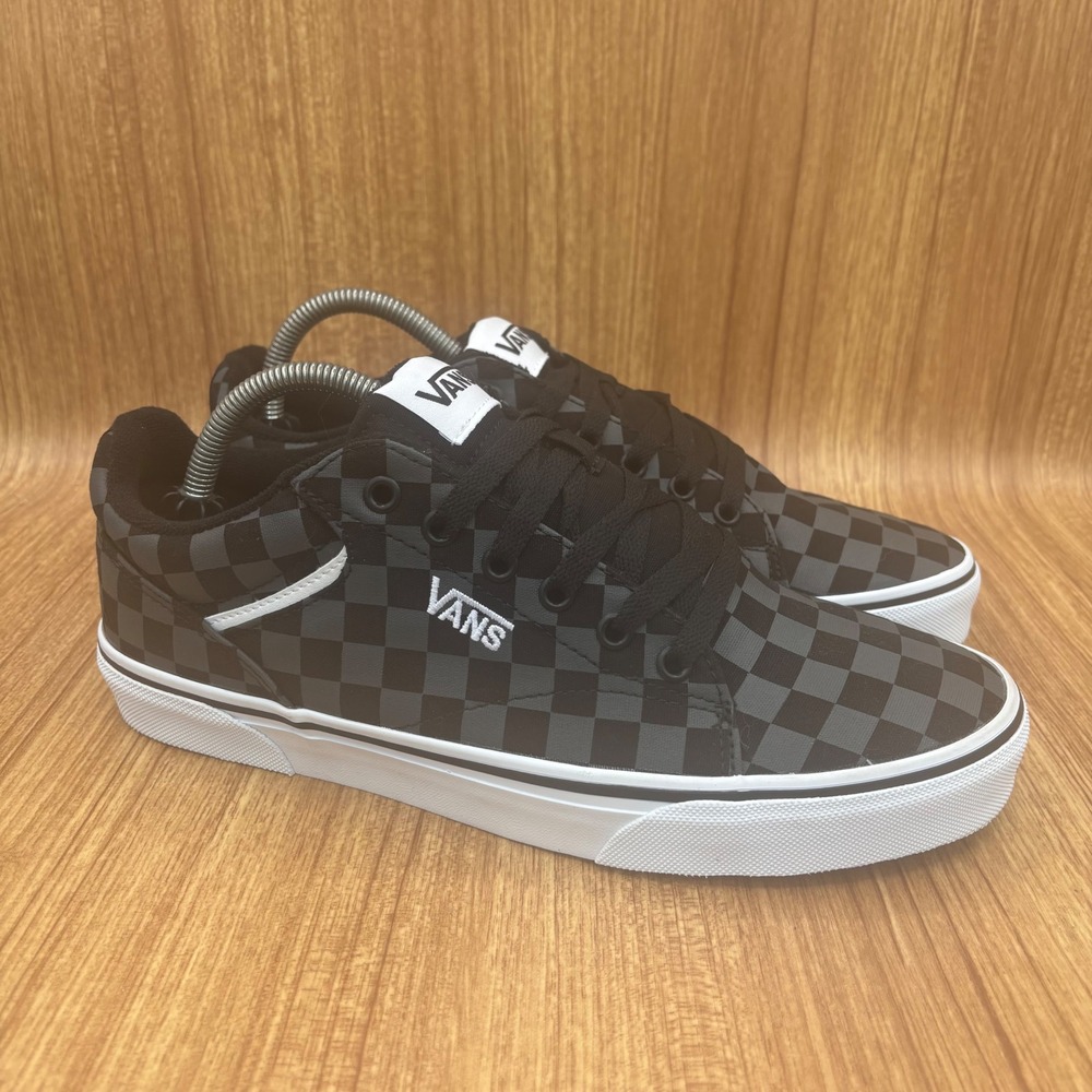 Vans Seldan Sneakers Mens 9 Black Pewter Checkerboard Skate Shoe VN000CT3HR0 New